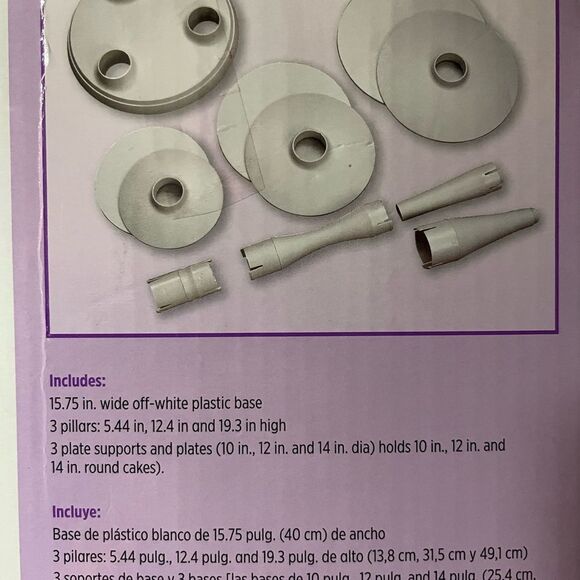 Off-White Plastic Cake Stand Set - Picture 12 of 15